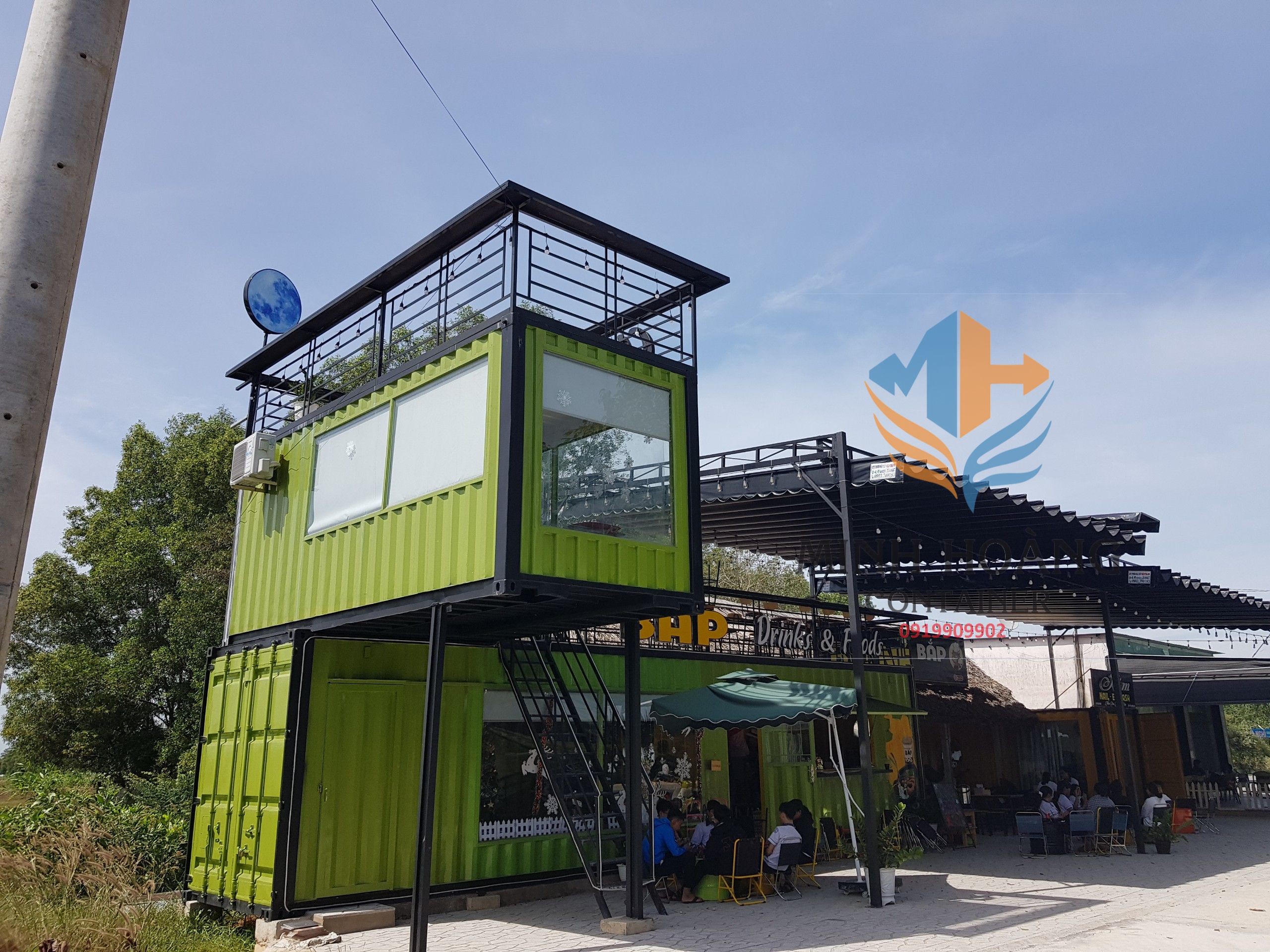 Container Cafe Ghép Từ Cont 40f Và Cont 20f